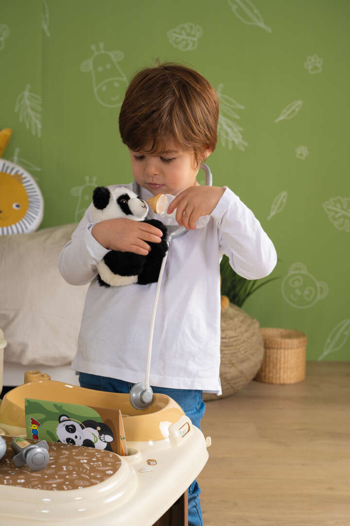 Smoby Tierarzt Klinik mit Panda Kuscheltier